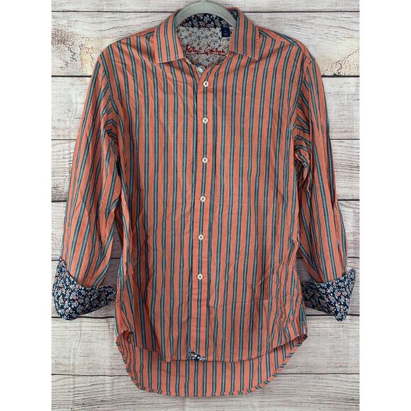 Robert Graham Other - Robert Graham Men's Button Up Flip Cuff Long Sleeve Dress Shirt Size Small